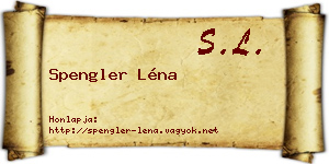 Spengler Léna névjegykártya